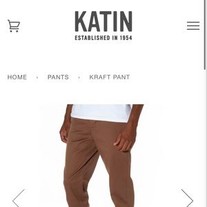 NWT KATIN men’s Kraft Pant Black Walsh / 28